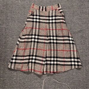 Elegant Plaid A-Line Skirt